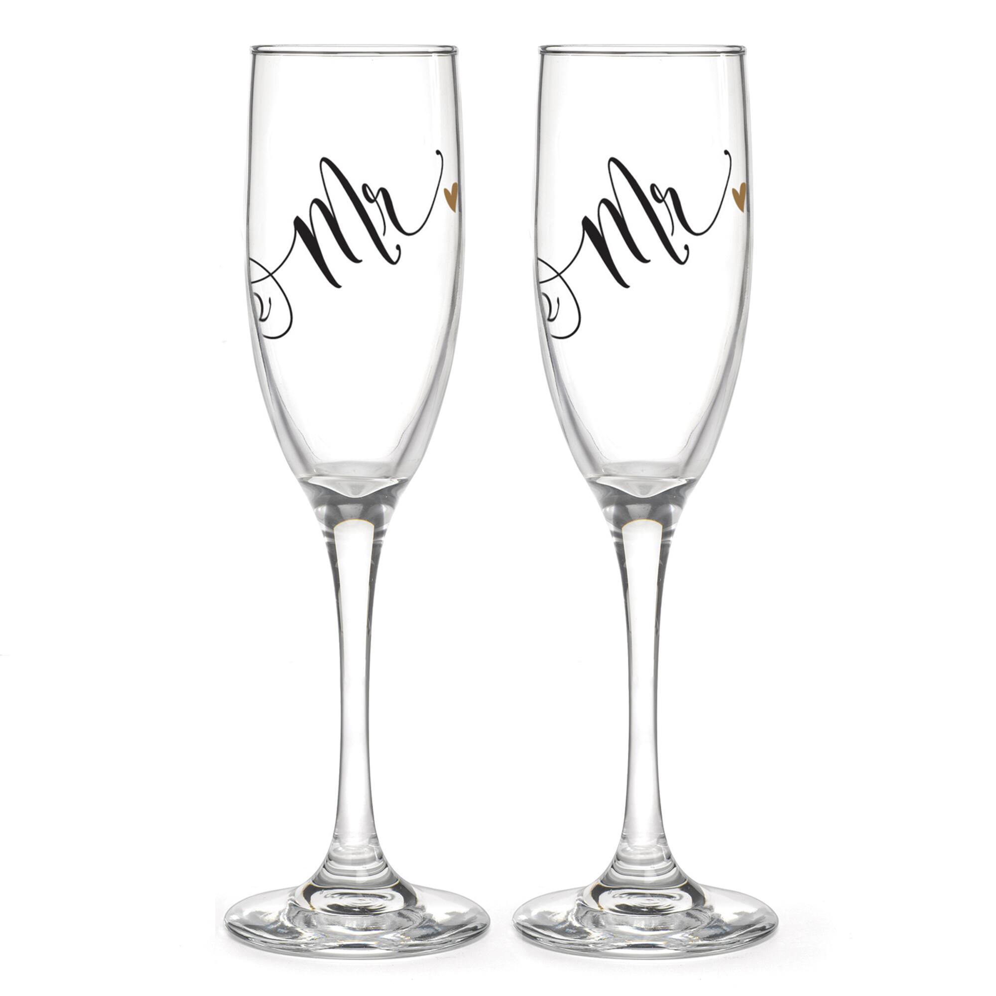 Hortense B. Hewitt Co. Mr. & Mr. Black & Gold Flutes